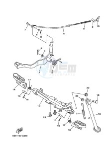 TT-R110E (B51P) drawing STAND & FOOTREST