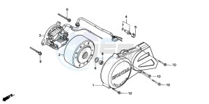 CRM50R drawing LEFT CRANKCASE COVER GENERATOR