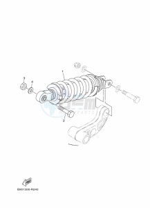 XSR900 MTM850 (BAED) drawing REAR SUSPENSION