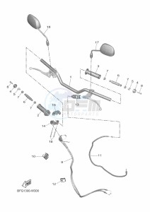 XSR125 MTM125 (BGX3) drawing STEERING HANDLE & CABLE