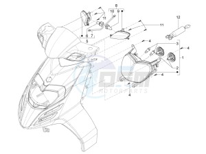 SR Motard 125 4t e3 drawing Head lamp - Turn signal lamps