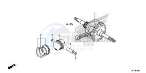 SH125D SH125i UK - (E) drawing CRANKSHAFT/ PI STON