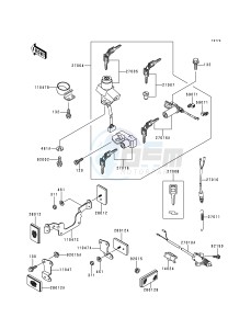 ZR 750 C [ZEPHYR 750] (C1-C3) [ZEPHYR 750] drawing IGNITION SWITCH