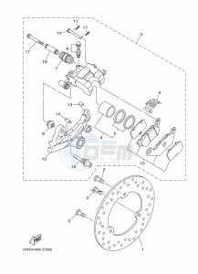 YZF320-A YZF-R3 (B2XF) drawing REAR BRAKE CALIPER