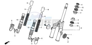 PK50S drawing FRONT FORK