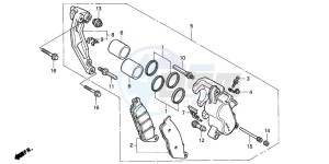 XL600V TRANSALP drawing FRONT BRAKE CALIPER (XL600VR)