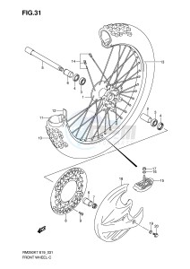 RM250 (E19) drawing FRONT WHEEL