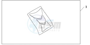 CBR600RA9 France - (F / ABS CMF) drawing TANK PAD HRC LOGO