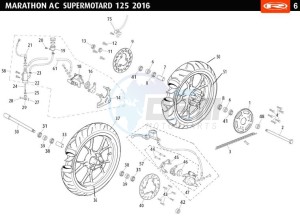 MARATHON-125-AC-SM-WHITE drawing WHEELS - BRAKES