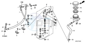 CB600FA9 UK - (E / ABS MKH) drawing REAR BRAKE MASTER CYLINDER (CB600FA/FA3)