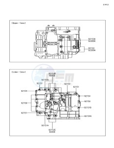 VULCAN S ABS EN650DHFA XX (EU ME A(FRICA) drawing Crankcase Bolt Pattern