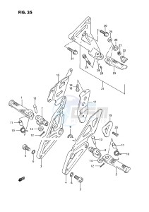 GSX-R750W (E2) drawing FOOTREST