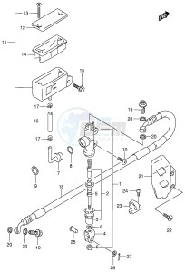 RM125 (E2) drawing REAR MASTER CYLINDER (MODEL T)