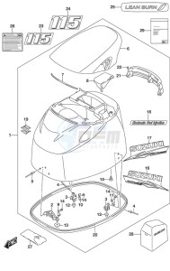 DF 115A drawing Engine Cover