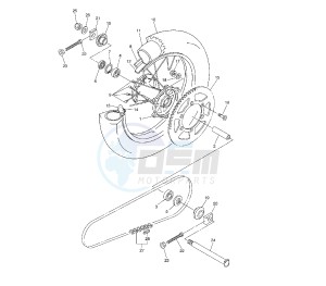 WR F 450 drawing REAR WHEEL