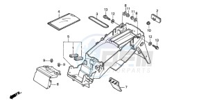 CBR600F4 drawing REAR FENDER (CBR600F/F44)