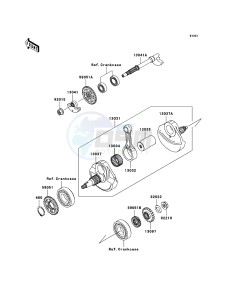 KLX450R KLX450A8F EU drawing Crankshaft