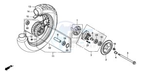 VT125C2 drawing REAR WHEEL