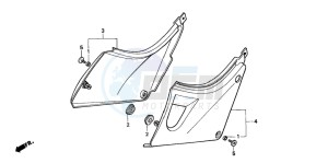 CB500 drawing SIDE COVER