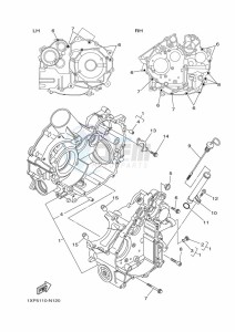 YXM700E YXM70VPAK (B5FH) drawing CRANKCASE