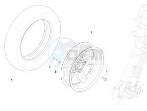 PRIMAVERA 125 4T 3V IE ABS-NOABS E3-E4 (EMEA) drawing Front wheel