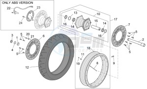 ETV 1000 Capo Nord - Rally Capo Nord drawing Front wheel