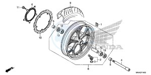 NC750SDG NC750X Europe Direct - (ED) drawing FRONT WHEEL