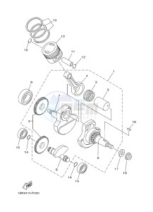 YBR125EGS (43BE) drawing CRANKSHAFT & PISTON