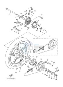 T135 T135FI CRYPTON X (5D67) drawing REAR WHEEL FOR SPOKE WHEEL