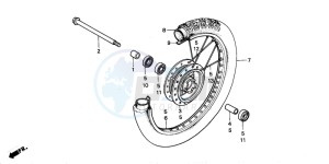 MT50S drawing FRONT WHEEL