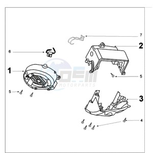 FIGHT 3 4T DARKSIDE E drawing ENGINE COVER