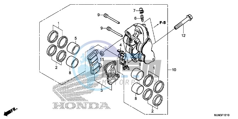 RIGHT FRONT BRAKE CALIPER