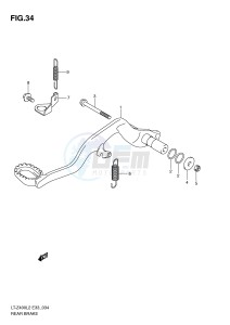 LT-Z400 (E33) drawing REAR BRAKE