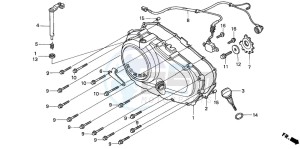 CB500 drawing RIGHT CRANKCASE COVER