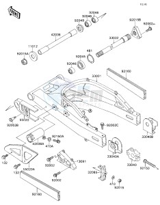 ZX 750 H [NINJA ZX-7] (H1) [NINJA ZX-7] drawing SWINGARM