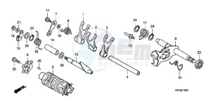 TRX400XC drawing SHIFT DRUM/ SHIFT FORK