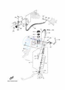 XSR900 MTM890 (BEA1) drawing REAR MASTER CYLINDER