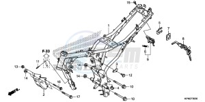 GLR1251WHF CB125F UK - (E) drawing FRAME BODY