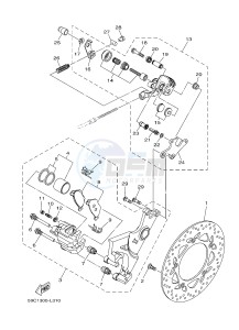 XP500 T-MAX 530 (59CS) drawing REAR BRAKE CALIPER