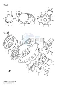 LT-R450 (E28-E33) drawing CRANKCASE COVER