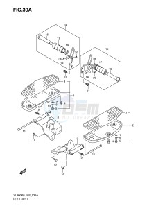 VL800 (E2) VOLUSIA drawing FOOTREST (MODEL K9 L0)