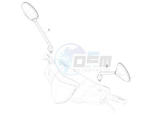 Liberty 125 iGet 4T 3V ie ABS (EMEA) drawing Driving mirror/s