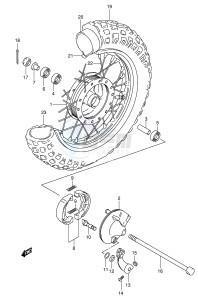 JR50 (P3-P28) drawing FRONT WHEEL