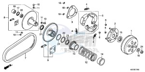 SH125ADD SH125i UK - (E) drawing DRIVEN FACE