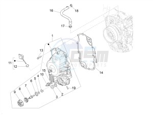 BEVERLY 350 ST 4T 4V IE ABS E4 (NAFTA) drawing Flywheel magneto cover - Oil filter