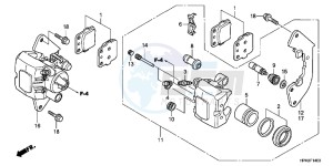 TRX420FEC drawing FRONT BRAKE CALIPER