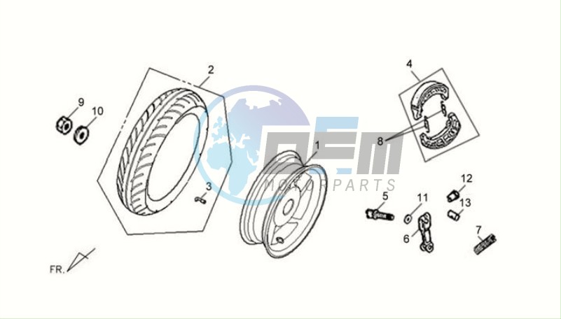 REAR WHEEL / CENTRAL STAND