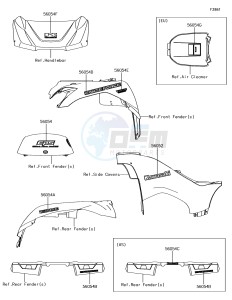 BRUTE FORCE 750 4x4i EPS KVF750HFF EU drawing Decals