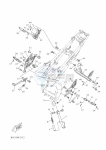 YZF125-A YZF-R125 (B5G1) drawing STAND & FOOTREST