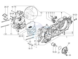 Beverly 350 4t 4v ie e3 Sport Touring drawing Crankcase